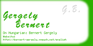 gergely bernert business card